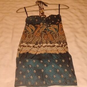 Blue Schetch Women's Paisley Halter Top - Multicolor, Size: S